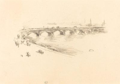 Tarde, Puente de Waterloo Pequeño de James Abbott McNeill Whistler