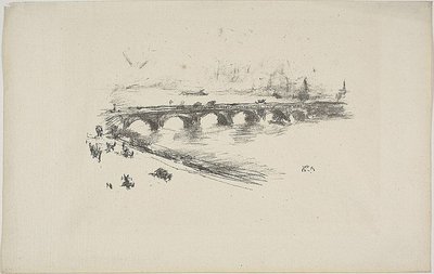 Tarde, Puente Pequeño de Waterloo de James Abbott McNeill Whistler