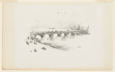 Tarde, Puente de Waterloo Pequeño de James Abbott McNeill Whistler
