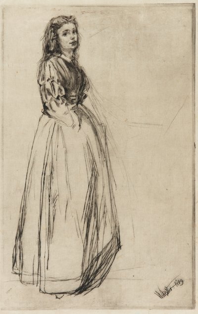 Fumette, de pie de James Abbott McNeill Whistler