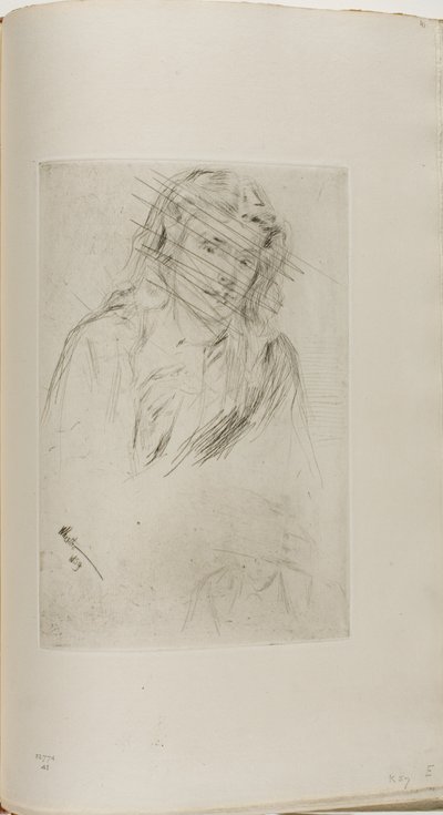 Cabeza doblada de Fumette de James McNeill Whistler