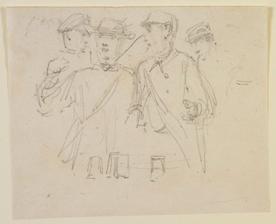 Grupo de cuatro hombres de James Abbott McNeill Whistler