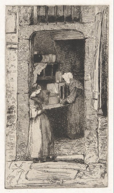 La Marchande de Moutarde (El vendedor de mostaza), del conjunto francés (Douze Eaux-Fortes d de James Abbott McNeill Whistler