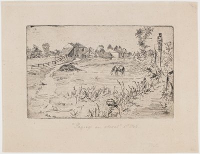 Paisaje con caballos de James Abbott McNeill Whistler