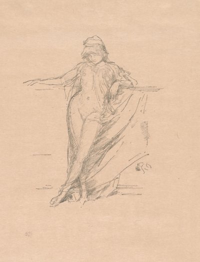 Pequeña figura drapeada, inclinada de James Abbott McNeill Whistler