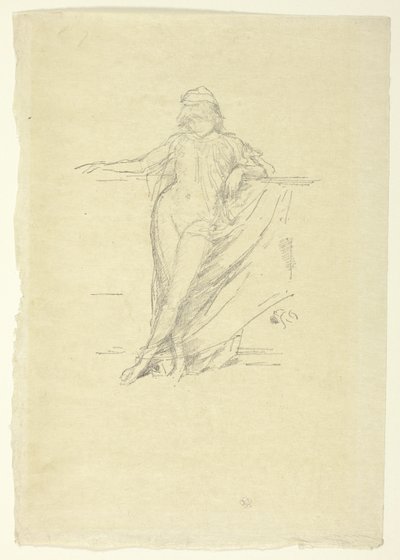 Pequeña figura vestida, inclinada de James Abbott McNeill Whistler