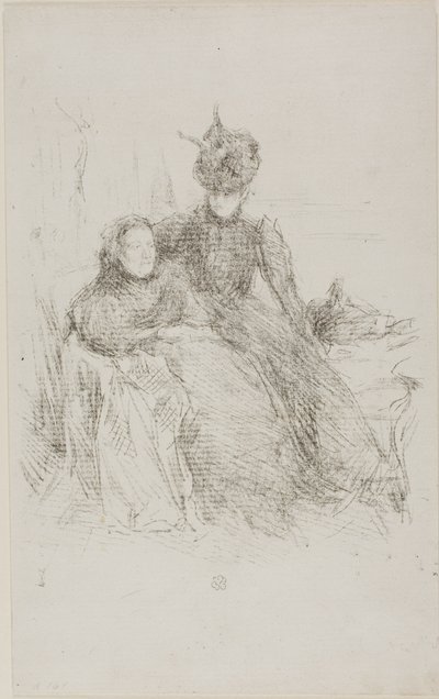 Madre e hija [La madre enferma] de James Abbott McNeill Whistler