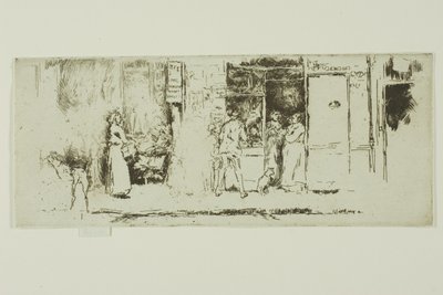Puesto de periódicos, Rue de Seine de James Abbott McNeill Whistler