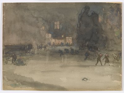 Nocturno: Ámsterdam en invierno de James Abbott McNeill Whistler