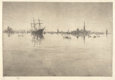 Nocturne, from the First Venice Set (Venecia, una serie de doce aguafuertes) de James Abbott McNeill Whistler