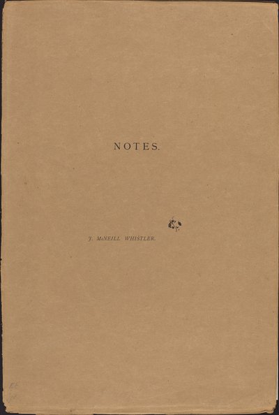 Notas de James Abbott McNeill Whistler