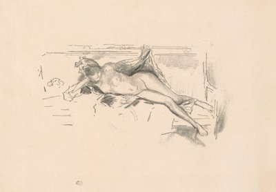 Modelo desnudo, reclinado de James Abbott McNeill Whistler