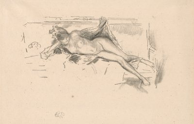 Modelo desnudo, reclinado de James Abbott McNeill Whistler