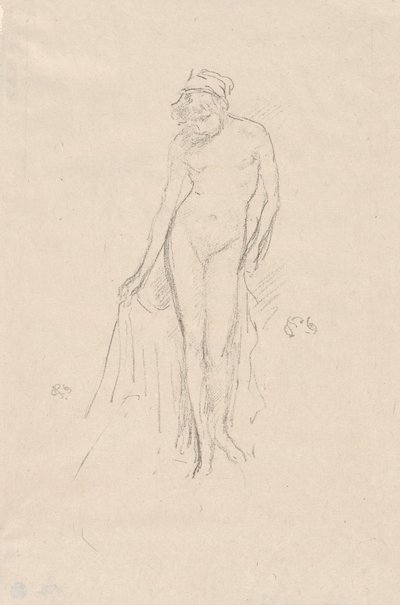 Modelo desnudo, de pie de James Abbott McNeill Whistler