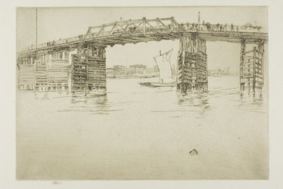 Puente de Battersea viejo de James Abbott McNeill Whistler