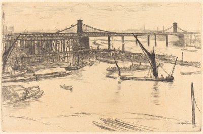 El viejo puente de Hungerford de James Abbott McNeill Whistler