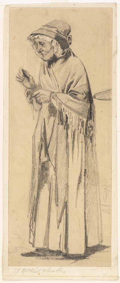 Anciana con chal y gorro de James Abbott McNeill Whistler