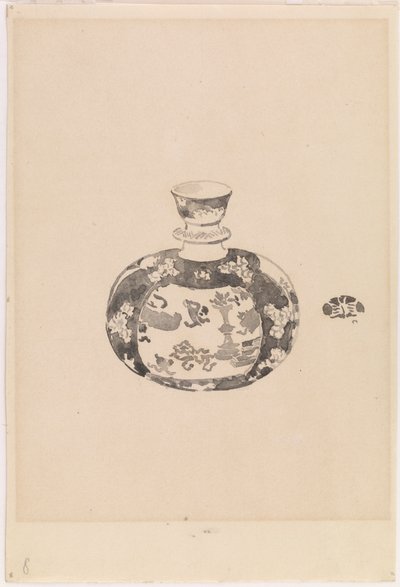Jarra de jengibre oviforme con tapa en forma de campana de James Abbott McNeill Whistler