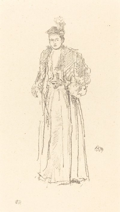 Estudio de retrato: Señorita Charlotte R. Williams de James Abbott McNeill Whistler