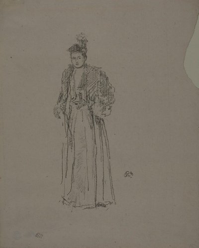 Estudio de retrato: Señorita Charlotte R. Williams de James Abbott McNeill Whistler