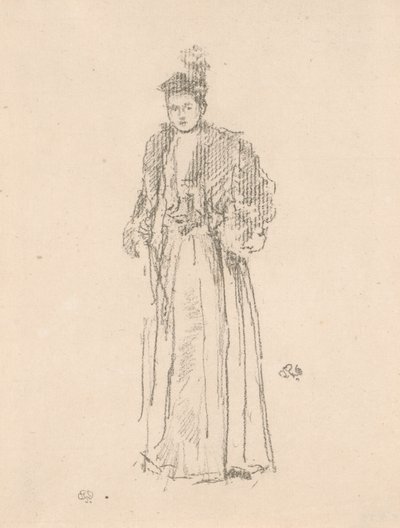 Estudio de retrato: Señorita Charlotte R. Williams de James Abbott McNeill Whistler