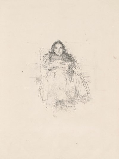 Estudio de retrato: Sra. Philip, No. 3 (recto) Estudio de retrato: Geneviève Mallarmé (verso) de James McNeill Whistler
