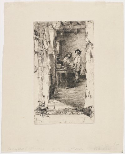 Recolectores de trapos, Quartier Mouffetard, París de James Abbott McNeill Whistler