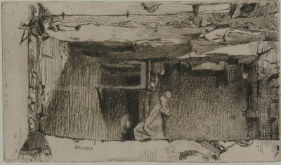 Recolectores de trapos, Quartier Mouffetard, París de James Abbott McNeill Whistler