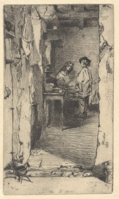 Recolectores de trapos, distrito de Mouffetard, París de James Abbott McNeill Whistler