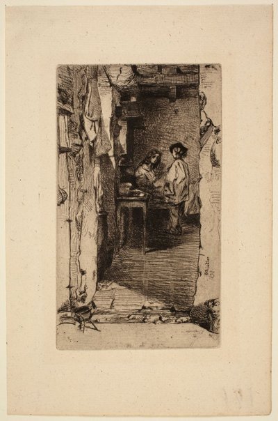 Traperos, Quartier Mouffetard, París de James McNeill Whistler