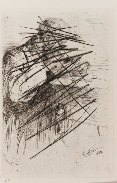 Riault (El grabador en madera) de James Abbott McNeill Whistler