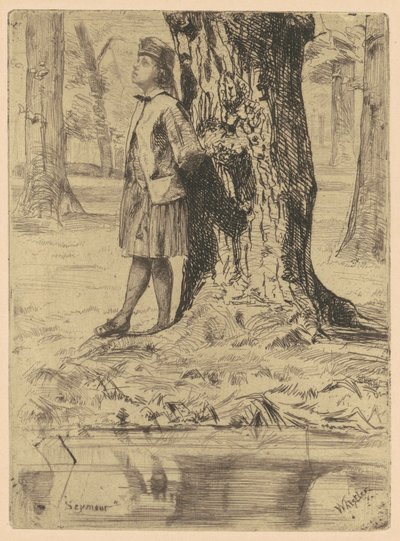 Seymour de pie bajo un árbol de James McNeill Whistler