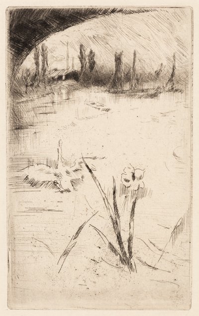 Boceto según "Swan and Iris" de Cecil Lawson de James McNeill Whistler