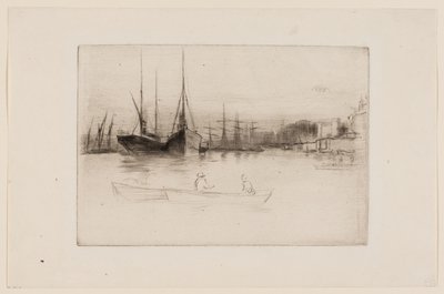 Barcos de vapor frente a la Torre de James Abbott McNeill Whistler