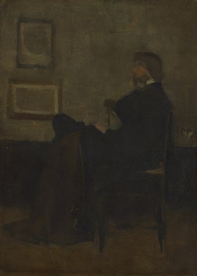 Estudio para "Arreglo en gris y negro, nº 2: Retrato de Thomas Carlyle" de James McNeill Whistler