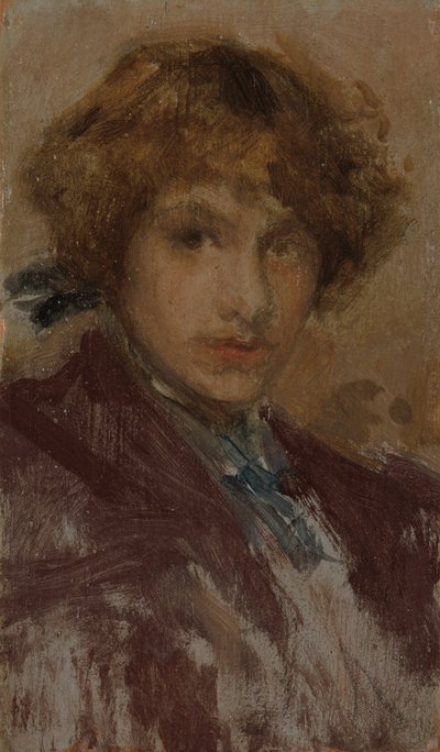 Estudio de la cabeza y los hombros de una niña de James McNeill Whistler