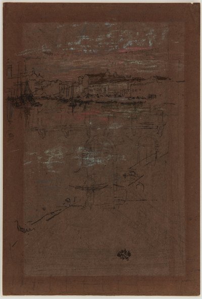 Atardecer, en rojo y marrón de James Abbott McNeill Whistler