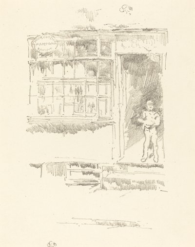 La barbería en los establos de James Abbott McNeill Whistler