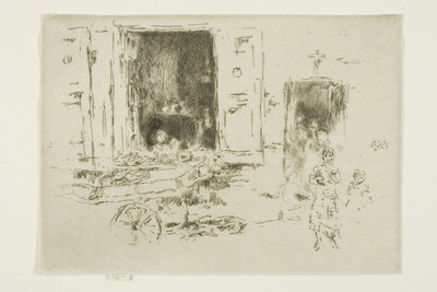 El Carretón - Barrio de los Marolles, Bruselas de James Abbott McNeill Whistler