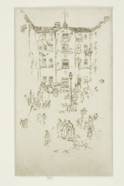 El patio, Bruselas de James Abbott McNeill Whistler