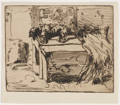 El perro en la perrera de James Abbott McNeill Whistler