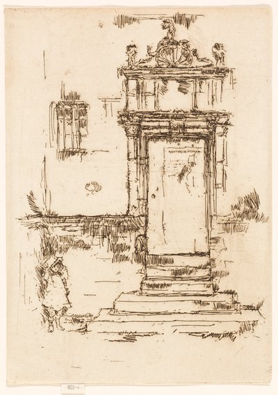 La puerta de la capilla, Montrésor de James McNeill Whistler