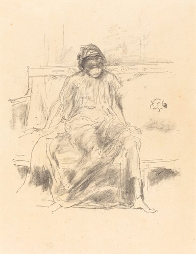 La figura drapeada, sentada de James Abbott McNeill Whistler