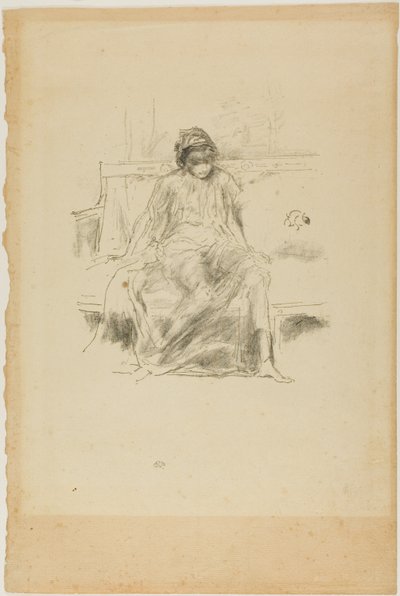 La figura drapeada, sentada de James Abbott McNeill Whistler