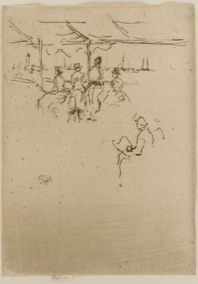 El embarcadero, vacas de James Abbott McNeill Whistler