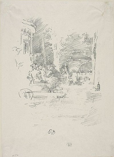 El Pequeño Café en el Bosque de James Abbott McNeill Whistler