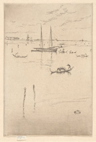 La pequeña laguna, del primer set de Venecia (Venecia, una serie de doce aguafuertes) de James Abbott McNeill Whistler