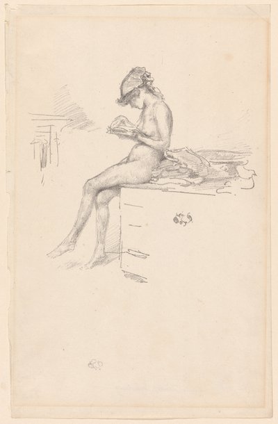 La pequeña modelo desnuda, leyendo de James Abbott McNeill Whistler