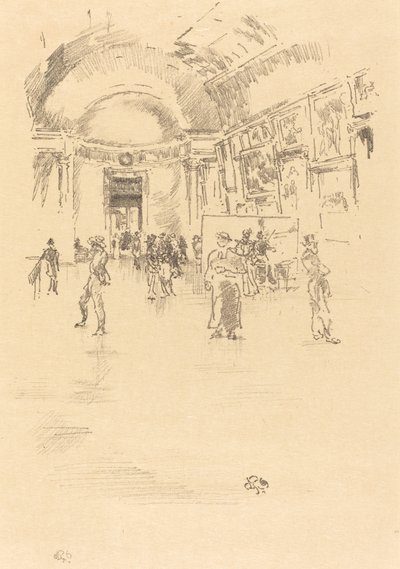 La Galería Larga, Louvre de James Abbott McNeill Whistler