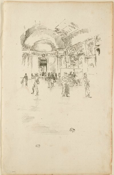 La galería larga, Louvre de James Abbott McNeill Whistler
